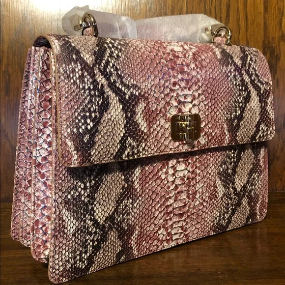 NWT-Brahmin-Hallie Satchel-Multi Skyterra-Leather-Dust Bag-$455 - Picture 4 of 16